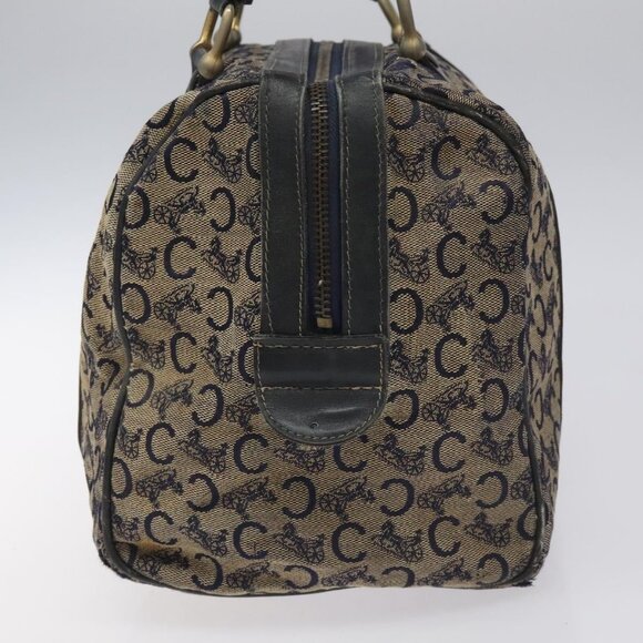 CELINE C Macadam Hand Bag Canvas Navy Auth bs23204 - Picture 4 of 16